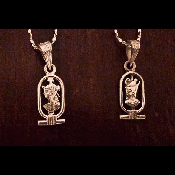 Sterling Silver Egyptian Pharaoh Charms - Picture 1 of 8